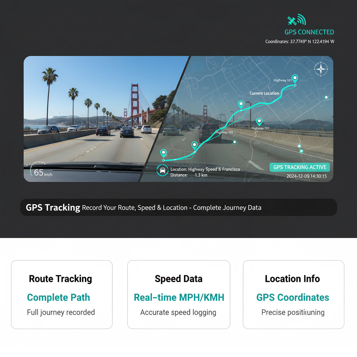 Dongfeng Forthing S7 4K dash cam 170¡ã wide view highway recording